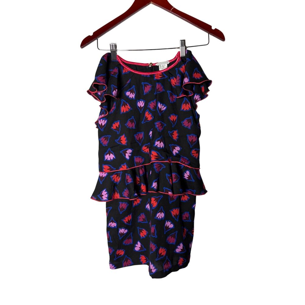 Little Marc Jacobs Black Pink Floral Dress sz 10